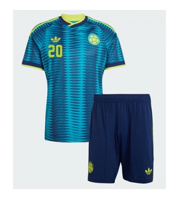 Colombia Juan Fernando Quintero #20 Udebanetrøje Børn VM 2026 Kortærmet (+ Korte bukser)